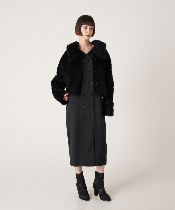 DOUBLE FRONT FUR JACKET 詳細画像 BEIGE 8