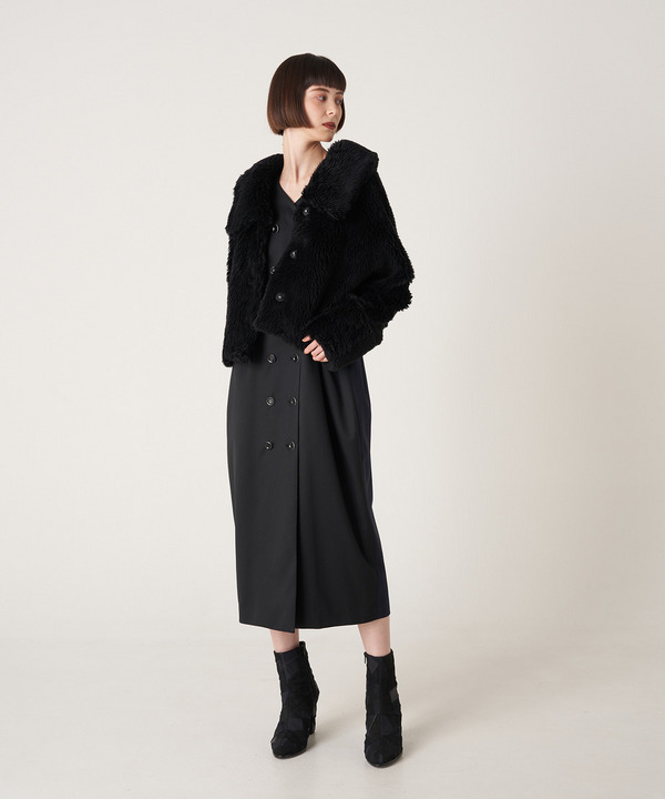 DOUBLE FRONT FUR JACKET 詳細画像 BLACK 10