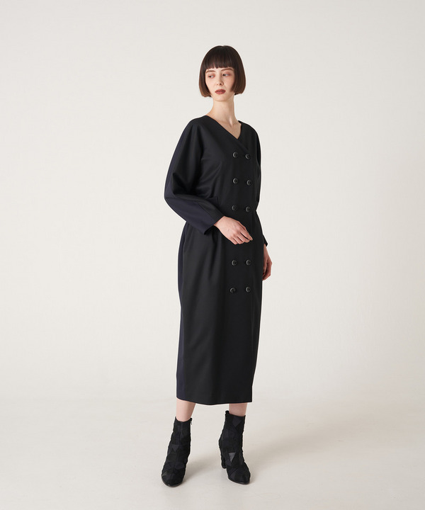 DOUBLE FRONT ONE PIECE 詳細画像 BLACK 8