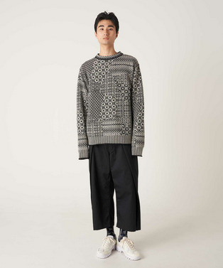 PATCHWORK NORDIC KNIT PULLOVER 詳細画像