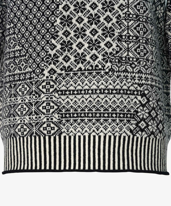 PATCHWORK NORDIC KNIT PULLOVER 詳細画像 RED 7