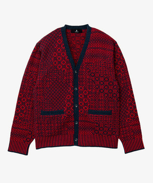 PATCHWORK NORDIC KNIT CARDIGAN 詳細画像