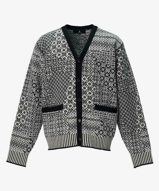 PATCHWORK NORDIC KNIT CARDIGAN 詳細画像