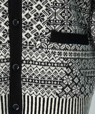 PATCHWORK NORDIC KNIT CARDIGAN 詳細画像