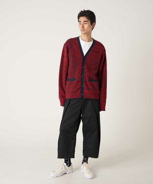 PATCHWORK NORDIC KNIT CARDIGAN 詳細画像
