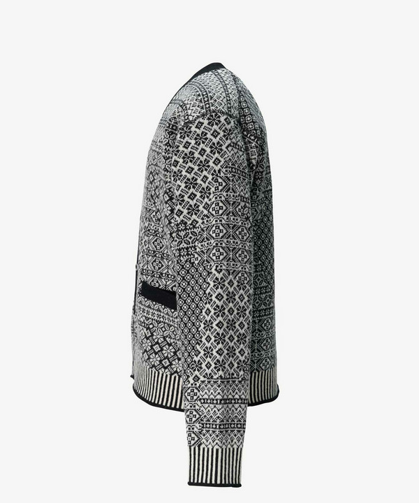 PATCHWORK NORDIC KNIT CARDIGAN 詳細画像 RED 3