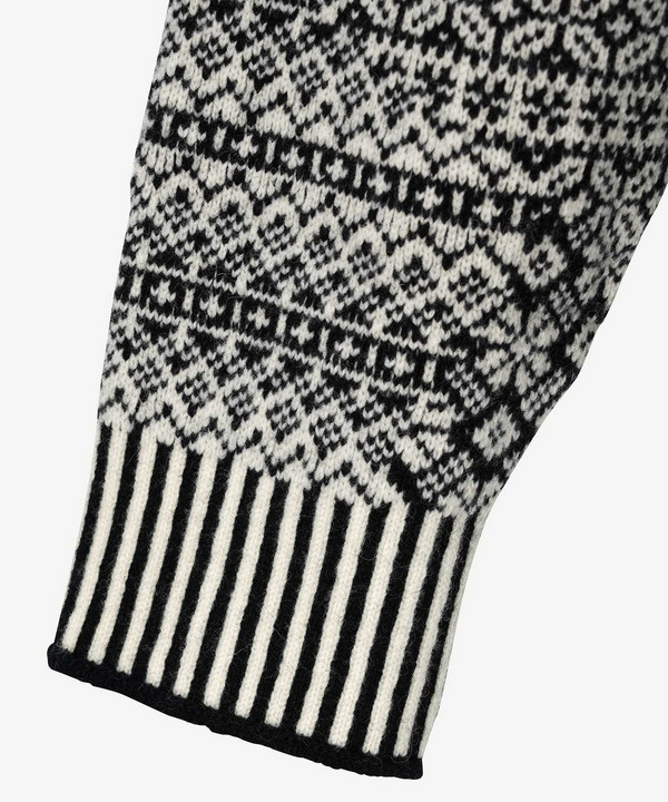 PATCHWORK NORDIC KNIT CARDIGAN 詳細画像 RED 6