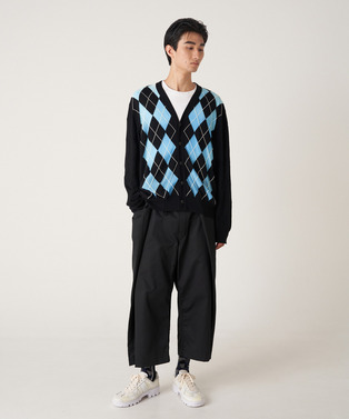 PHOTOCHROMIC ARGYLE CARDIGAN 詳細画像