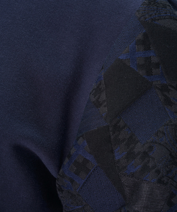 PATCHWORK JACQUARD CROPPED TOP 詳細画像 GRAY 6