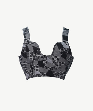 PATCHWORK JACQUARD BUSTIER 詳細画像