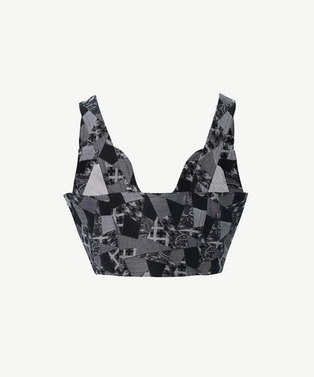 PATCHWORK JACQUARD BUSTIER 詳細画像
