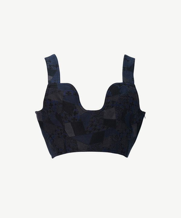 PATCHWORK JACQUARD BUSTIER 詳細画像 NAVY 1
