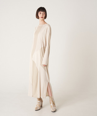 CURVED PATCHWORK JERSEY DRESS 詳細画像