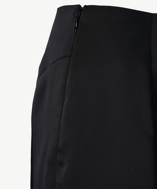 CURVED PATCHWORK SATIN SKIRT 詳細画像