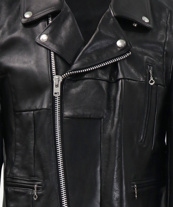 PANEL PATCHWORK RIDER'S JACKET 詳細画像 BLACK 4