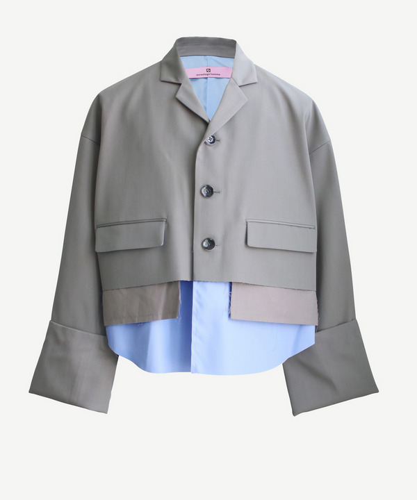 SHORT LAYER TAILORED JACKET 詳細画像 GRAY 2