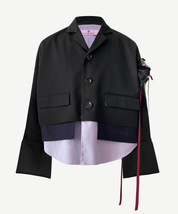 nori enomoto × anrealage homme SHORT LAYER TAILORED JACKET 詳細画像 GRAY 5