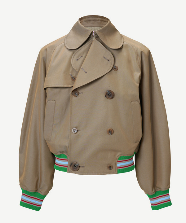 SHORT TRENCH RIB JACKET 詳細画像 BEIGE 1