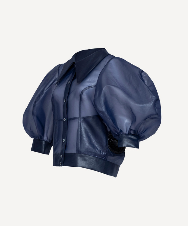 WINDPROOF ORGANDY BLOUSE 詳細画像 NAVY 2