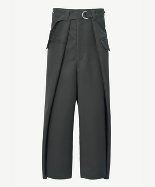 WRAP POLYESTER SLACKS 詳細画像
