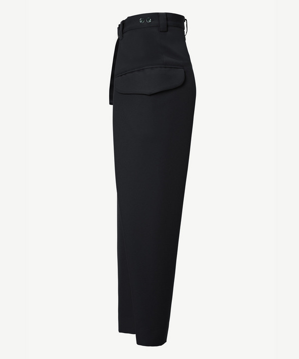 WRAP POLYESTER SLACKS 詳細画像 GRAY 3