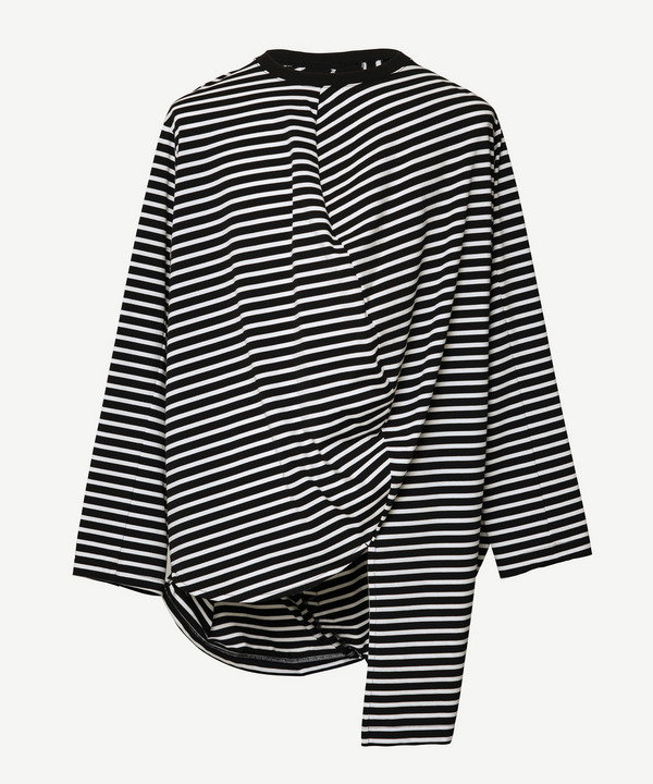 BALL COTTON LONG SLEEVE T-SHIRT 詳細画像 BLACK&times;WHITE 1