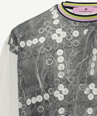 PHOTO GRAPHIC CHECK BUTTON T-SHIRT 詳細画像
