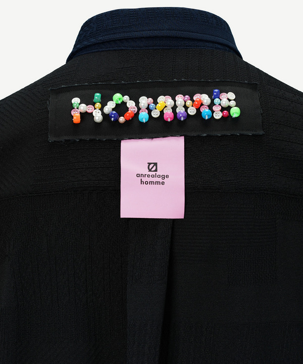 1st anniversary decoration tag jacquard shirt 詳細画像 NAVY 7