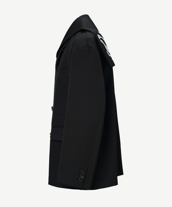 FADE LAPEL DOUBLE JACKET+DETACHED BONE SAILOR 詳細画像 BLACK 3