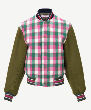 CHECK PANEL STADIUM JUMPER