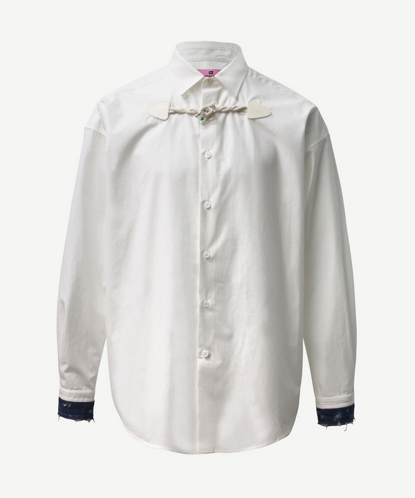 FLOWER TOGGLE PANEL CUFF SHIRTS 詳細画像 WHITE 1