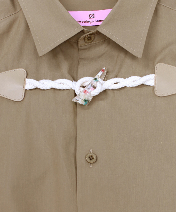 FLOWER TOGGLE PANEL CUFF SHIRTS 詳細画像 WHITE 5