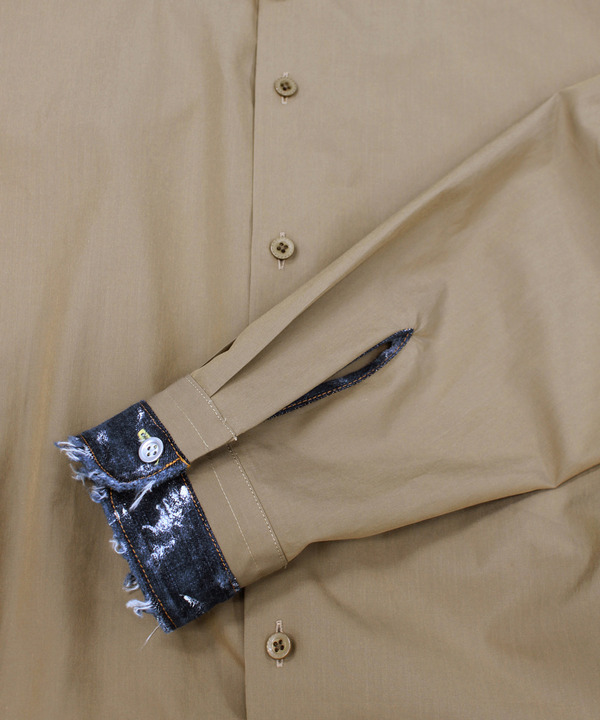 FLOWER TOGGLE PANEL CUFF SHIRTS 詳細画像 BEIGE 3