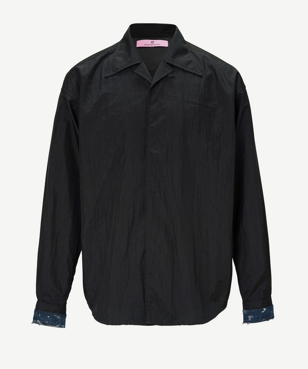 OPEN COLLAR SHIRT 詳細画像 BLACK 1