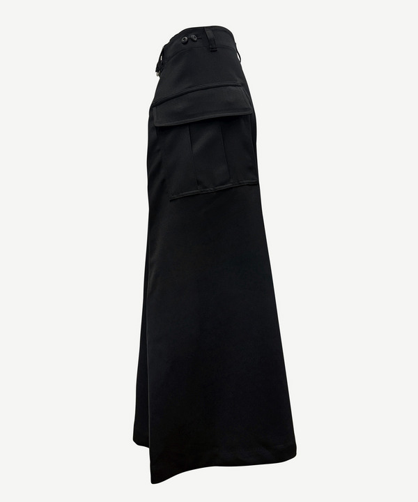 WRAP POLYESTER SKIRT 詳細画像 BLACK 2