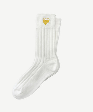ICONIC HEART RIB SOCKS