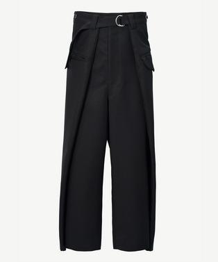 WRAP POLYESTER SLACKS 詳細画像