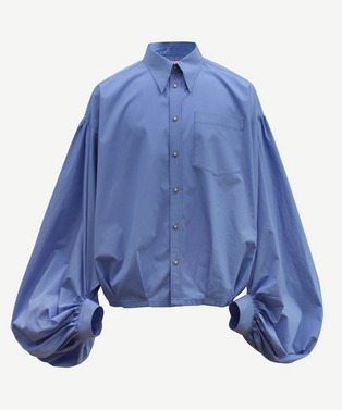 HOMME VOLUME POWER SLEEVE CROPPED SHIRT