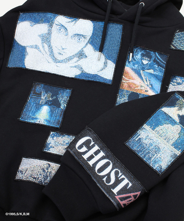 GITS SCENE PATCHWORK HOODIE 詳細画像 BLACK 5