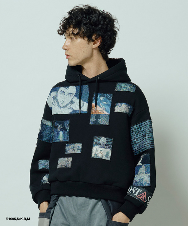GITS SCENE PATCHWORK HOODIE 詳細画像 BLACK 9
