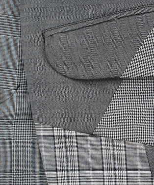 WRAP PATCHWORK POLYESTER SLACKS 詳細画像