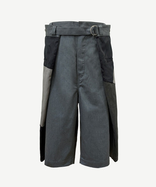 WRAP PATCHWORK CHINO SHORTS