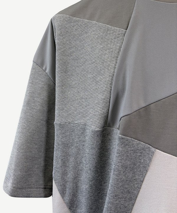 PANEL PATCHWORK OVER SIZE TEE 詳細画像 GRAY 3