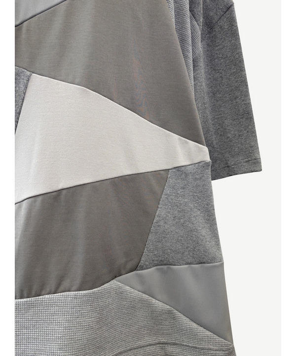 PANEL PATCHWORK OVER SIZE TEE 詳細画像 GRAY 4