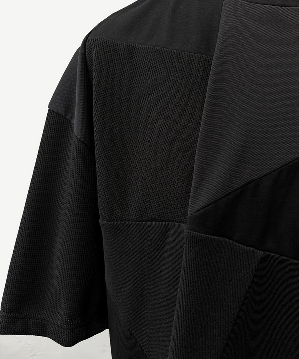 PANEL PATCHWORK OVER SIZE TEE 詳細画像 BLACK 4