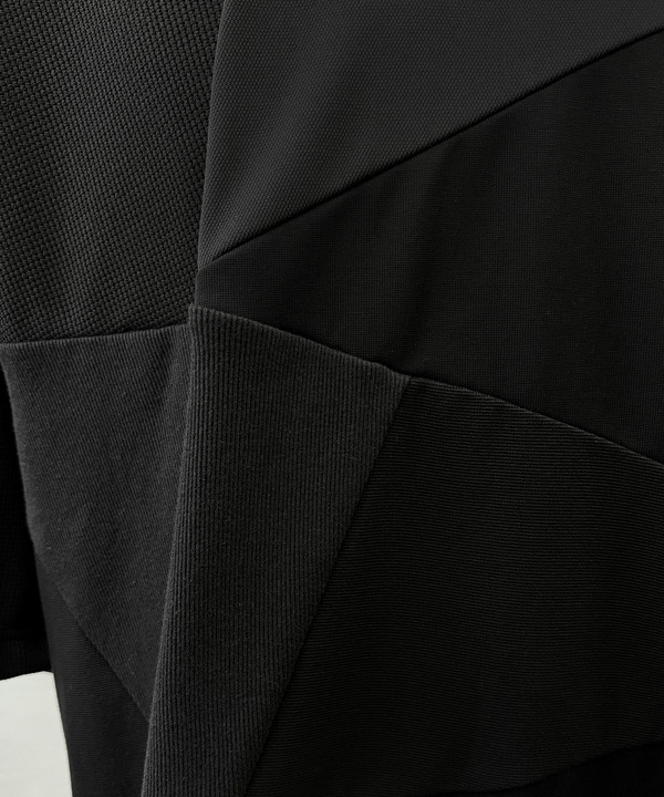 PANEL PATCHWORK OVER SIZE TEE 詳細画像 BLACK 6