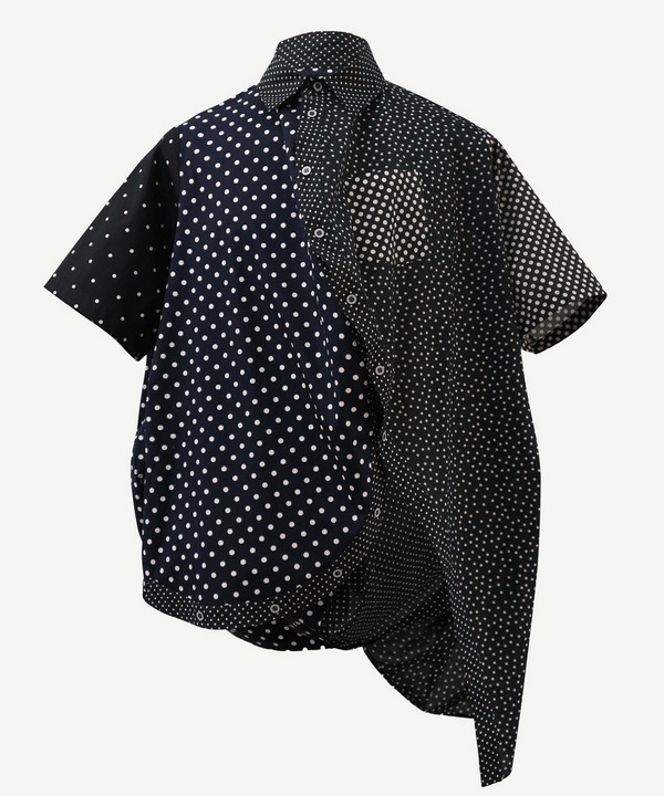 BALL MULTI PATTERN HALF SLEEVE DOT SHIRT 詳細画像 MONOCHROME 1