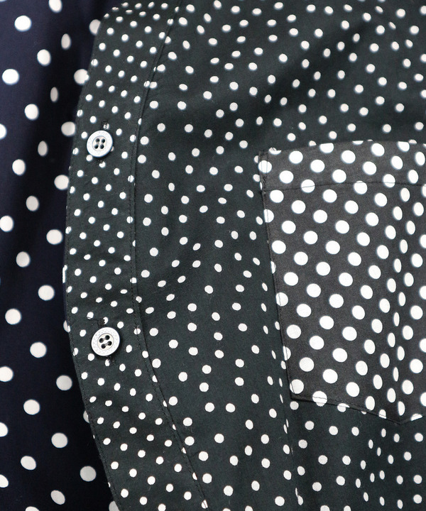 BALL MULTI PATTERN HALF SLEEVE DOT SHIRT 詳細画像 MONOCHROME 4