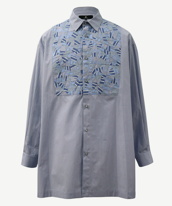 PATCHWORK PART LONG SHIRTS 詳細画像 L.BLUE 1